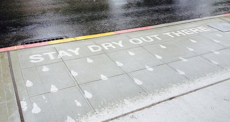 Water rain Activated Street Art