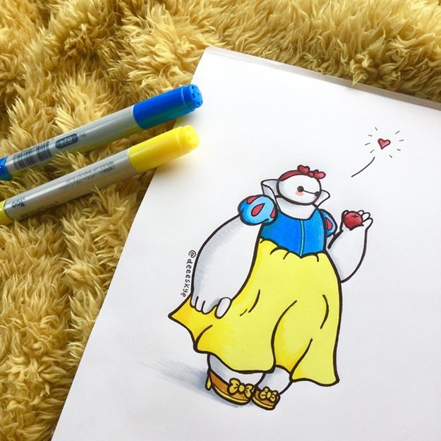 baymax-snow-white