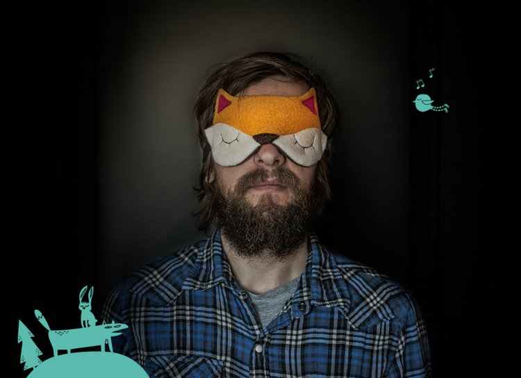 bearded man fox ooloom sleep mask