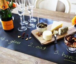 chalk board table runner