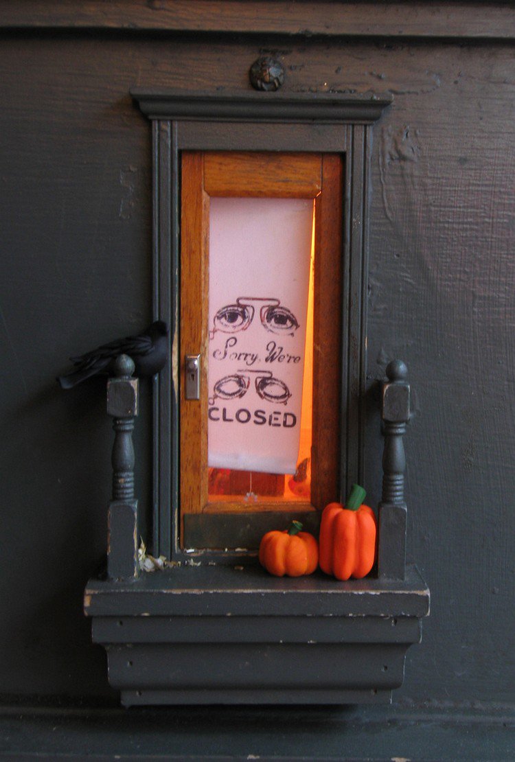 closed pumpkins tiny door