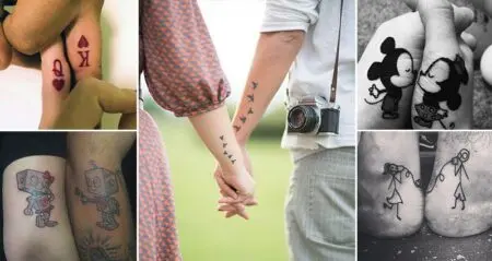cute lovers Matching Tattoos