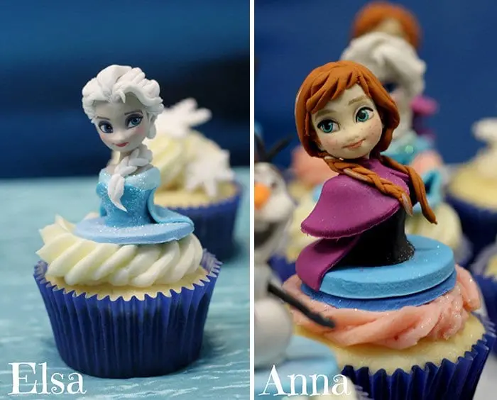 elsa anna cake toppers
