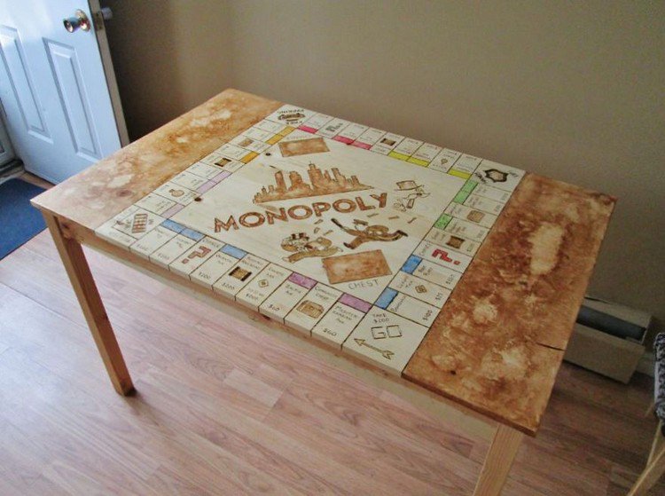 finished monopoly board