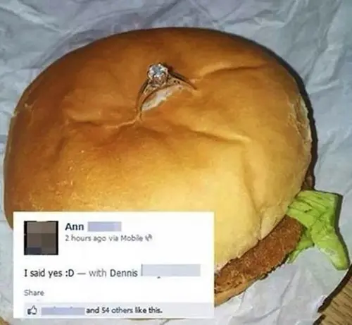 i said yes ring in burger