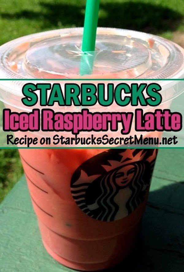 iced raspberry latte
