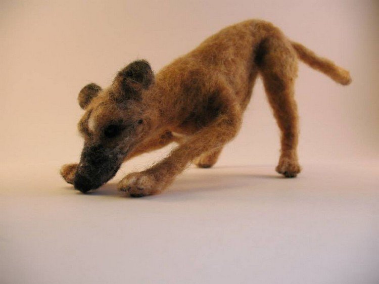 jessie dockins posed dog sculpture