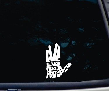 live long and prosper decal