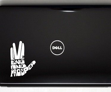 live long and prosper decal laptop