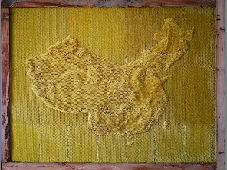 map of china honeycomb