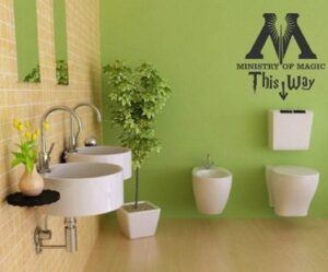 ministry of magic decal bathroom