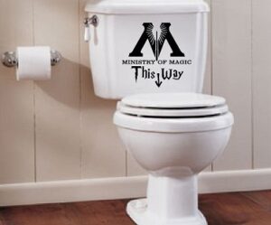 ministry of magic decal toilet