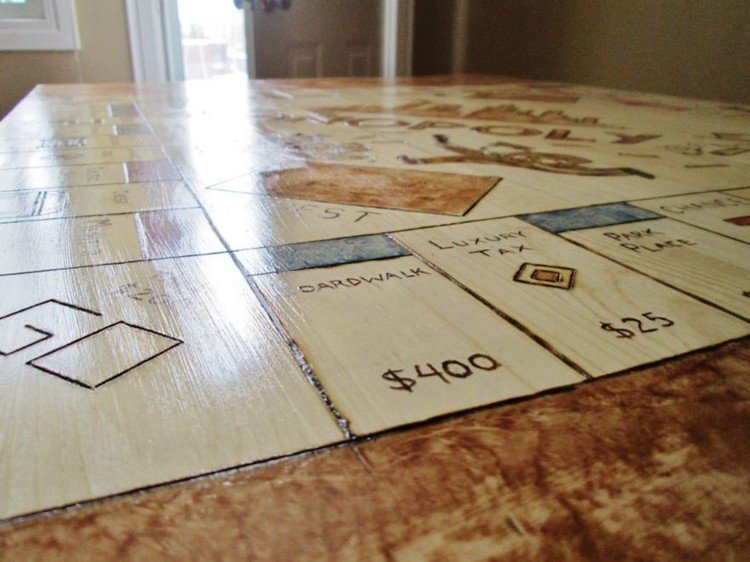 monopoly table up close