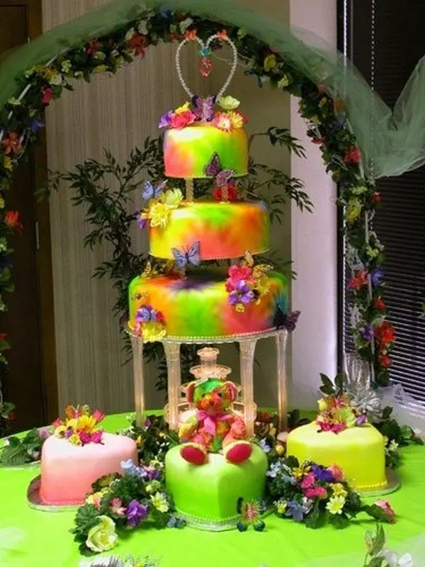 multicolor cake