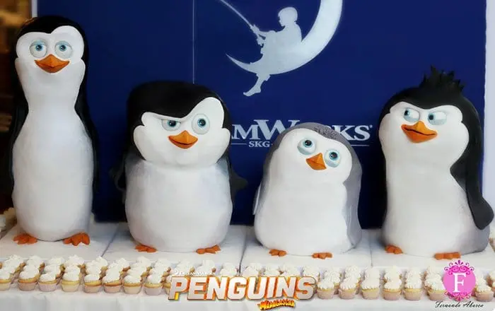 penguins cake topper