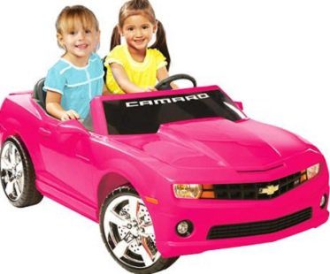 pink camaro battery car