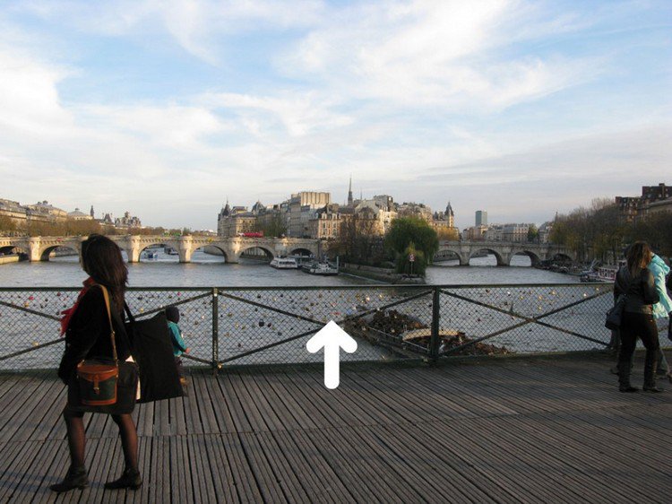 pont paris dead drop arrow