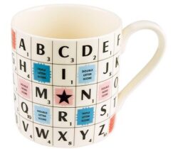 scrabble tile mug
