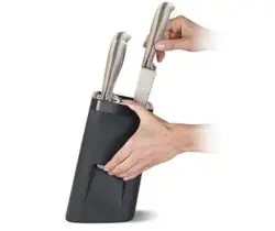self locking knife block
