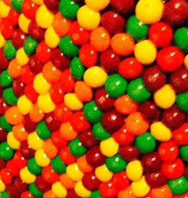 skittles up close