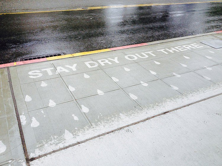 street art rain activated