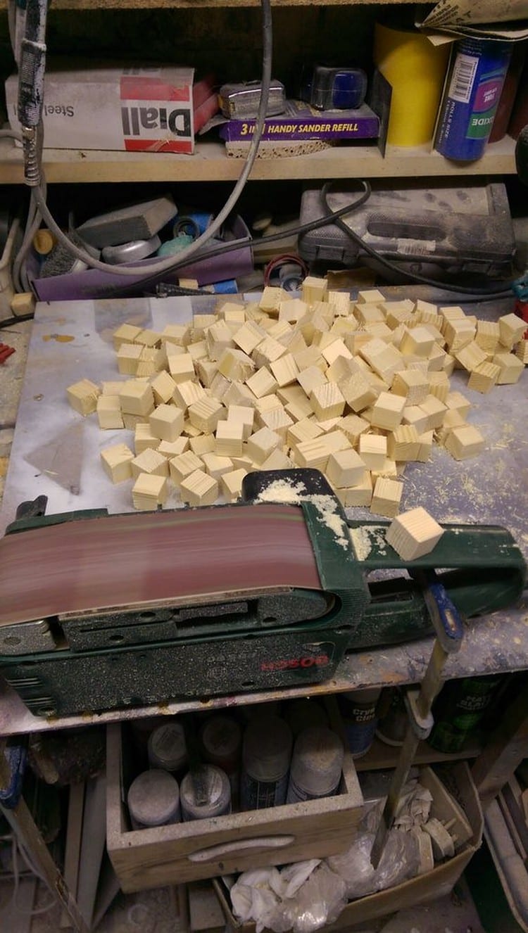 wooden blocks sander