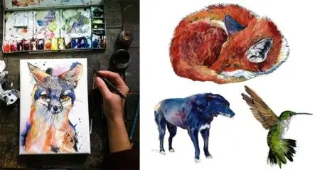 Animal Watercolors art