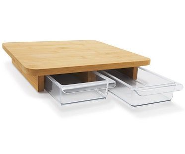 Chopping Board With Storage Drawers wood