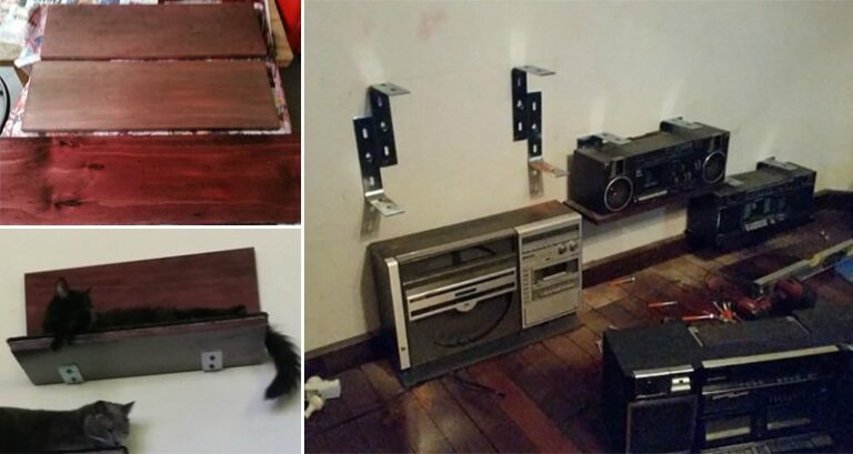 DIY Cat Storage Shelves