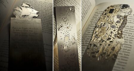 Hand Carved Silver Bookmarks