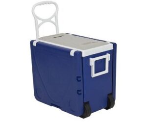 Rolling Picnic Table Cooler blue