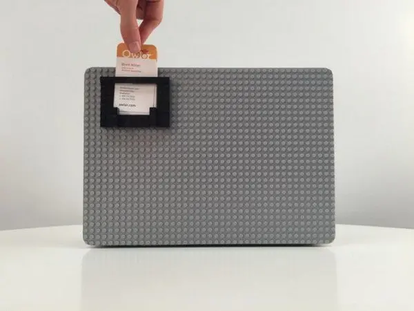 business card holder macbook lego