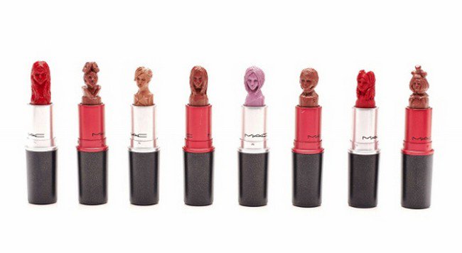 carved lipstick busts