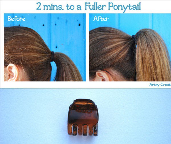 claw clip volume ponytail