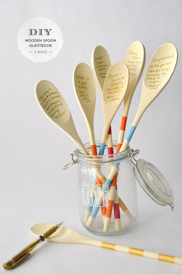 16 Creative But Simple Diy Ideas For, Decorated Wooden Spoons For Weddings