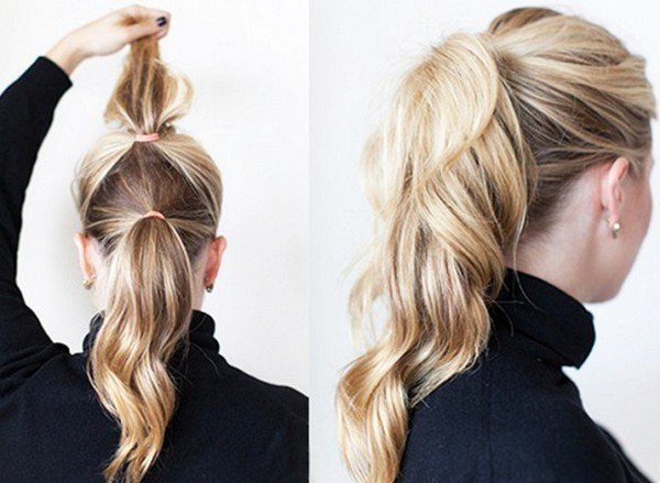 double ponytail blond