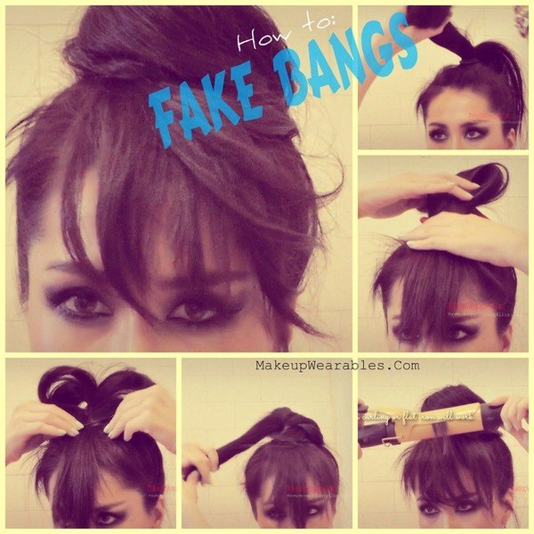 fake bangs ponytail