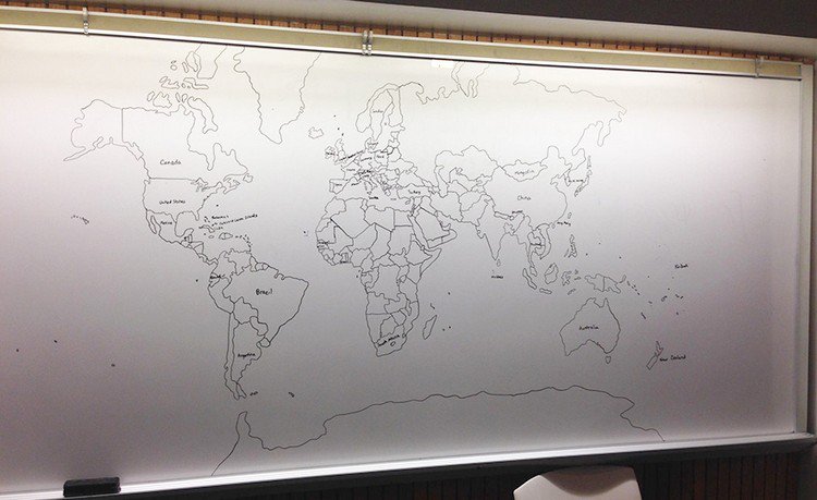 finished world map