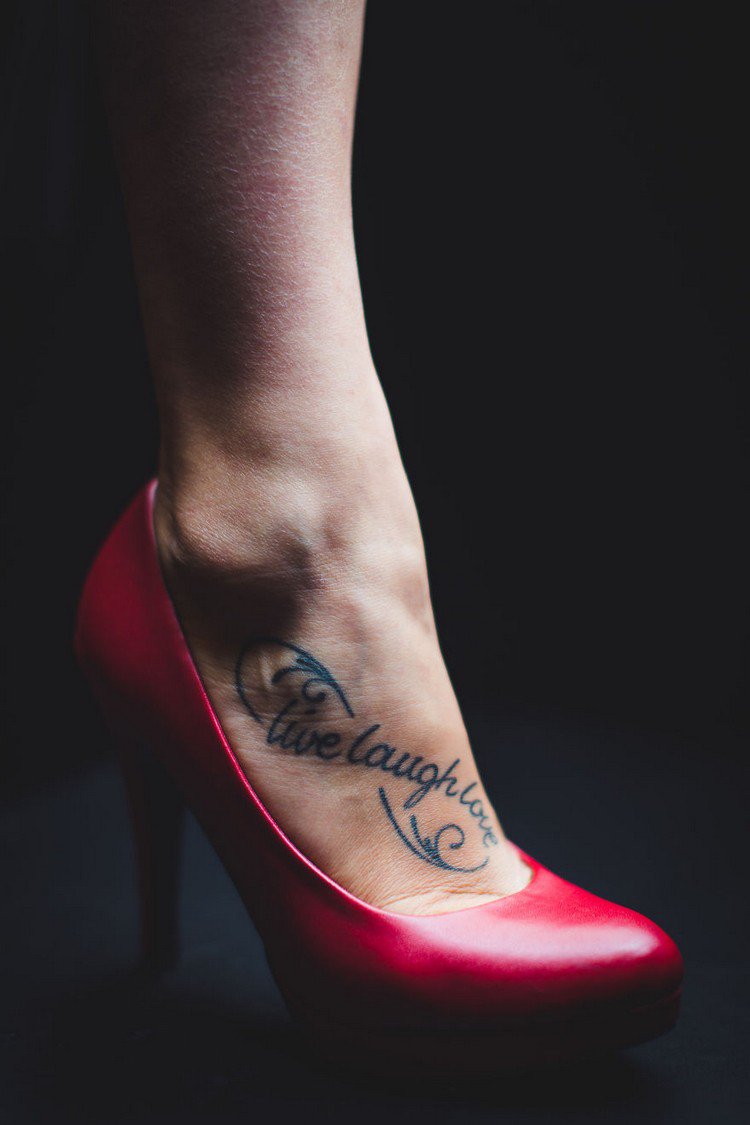foot shoe tattoo