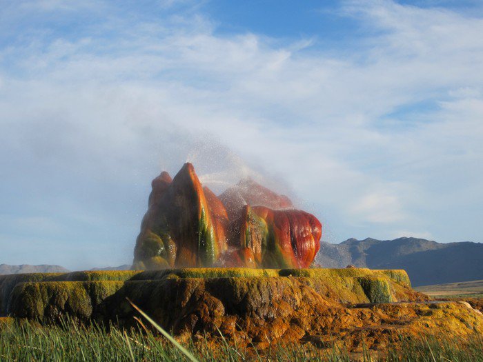 geyser sunny day