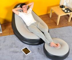 inflatable lounger and ottoman
