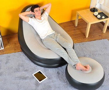 inflatable lounger and ottoman