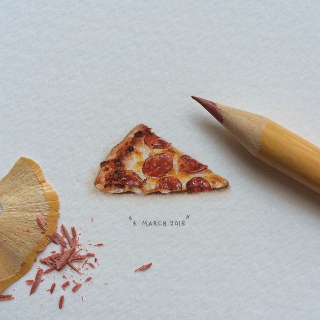 march pizza tiny painting lorraine loos