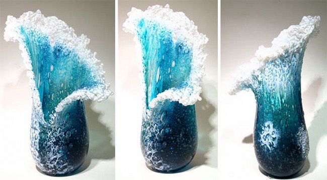 ocean wave vase foam