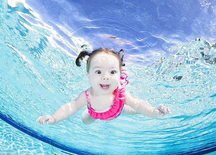 pink swimsuit underwater babies seth casteel
