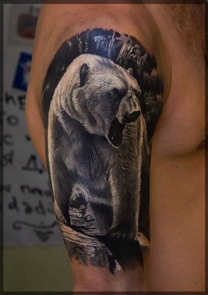 polar bear tattoo