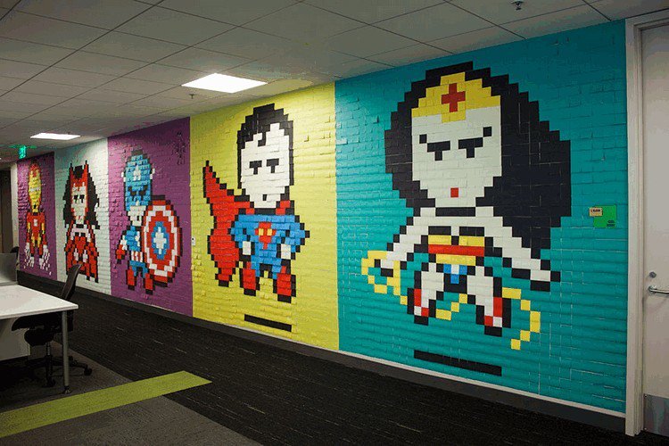 post it mural