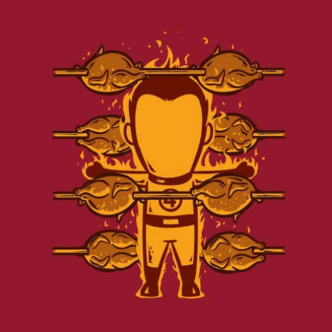 roast chicken superhero