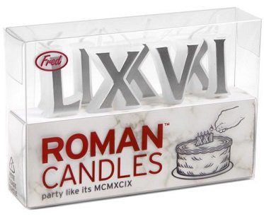 roman numeral birthday candles box