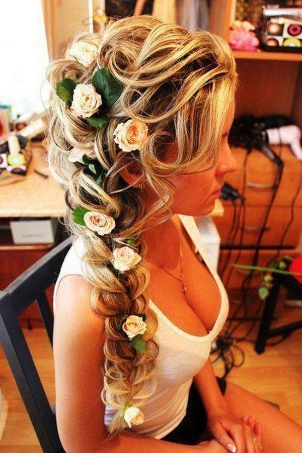 rose braid curls